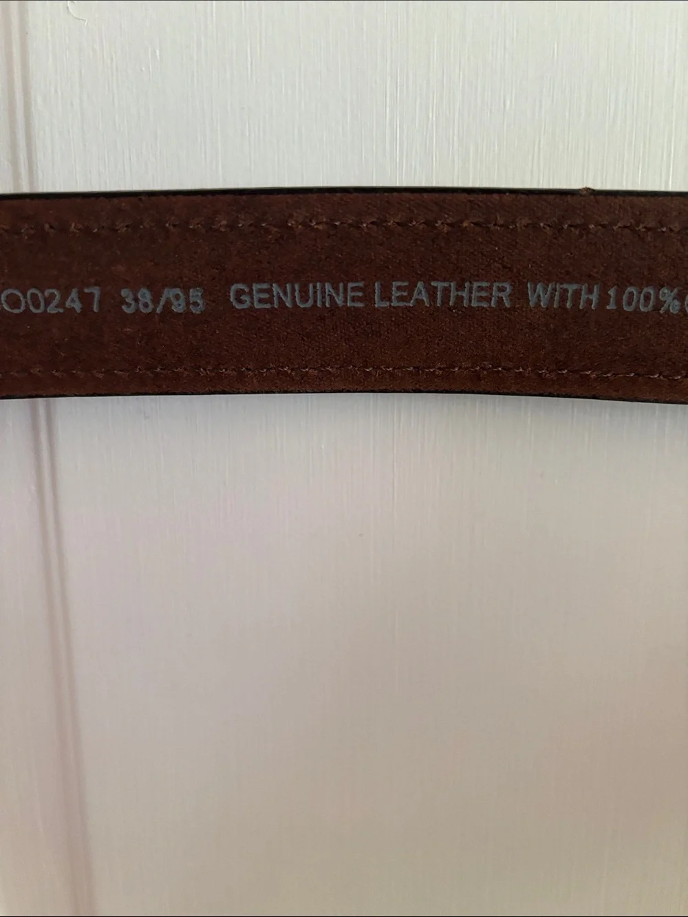 Columbia Sportswear Company Brown Decorative Leather Belt Sz 38/95